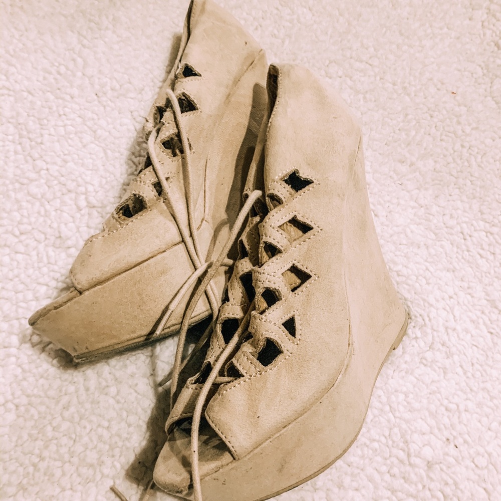 Lace Up Wedges